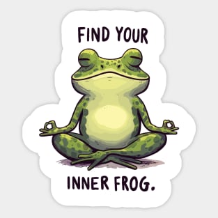 Cute frog yoga Sticker